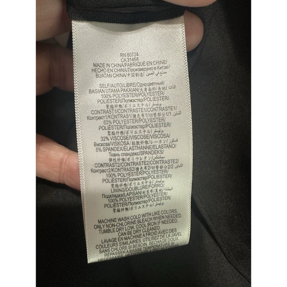 BCBGMAXAZRIA Tia Embroidered Strapless Mini Dress Black Yellow Floral Lace 8P - Picture 9 of 10